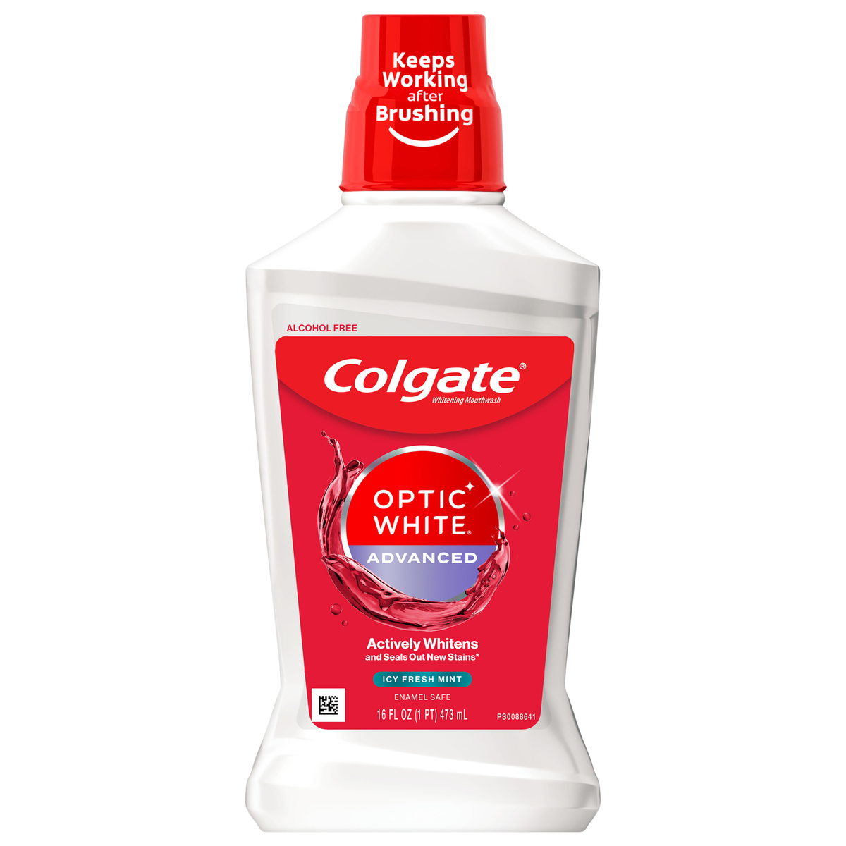 Colgate Mouth Wash - Optic White Fresh Mint - 16 Floz