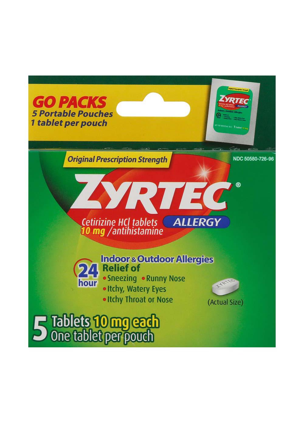 Zyrtec - 5 Tablets 6/4