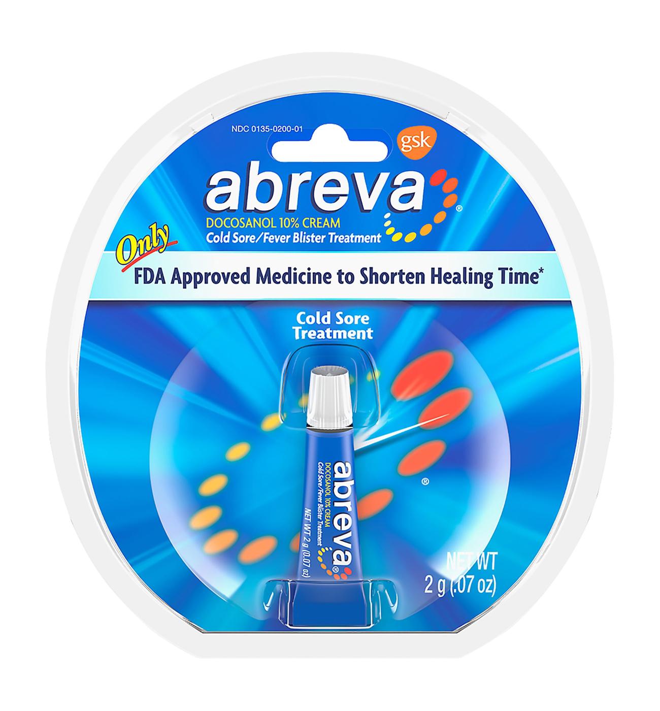 Abreva - Cold Sore Cream - 0.07 Oz