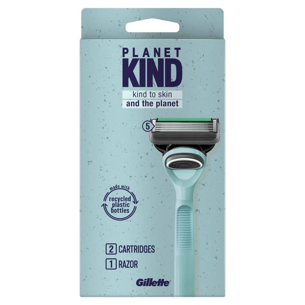 Gillette Razor Set - Planet Kind - 1 Handle & 2 Cartridges