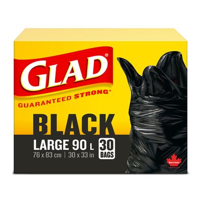 Glad - Black Bags - Large - 30 Ct
