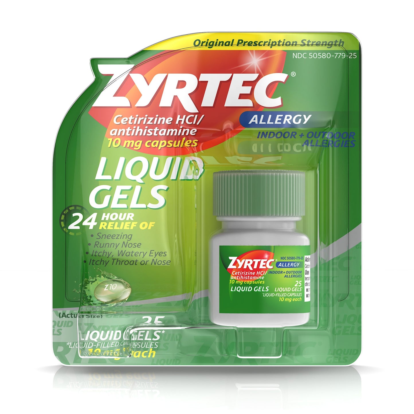 Zyrtec - 24 Hour Allergy Relief - 25 Liquid Gels