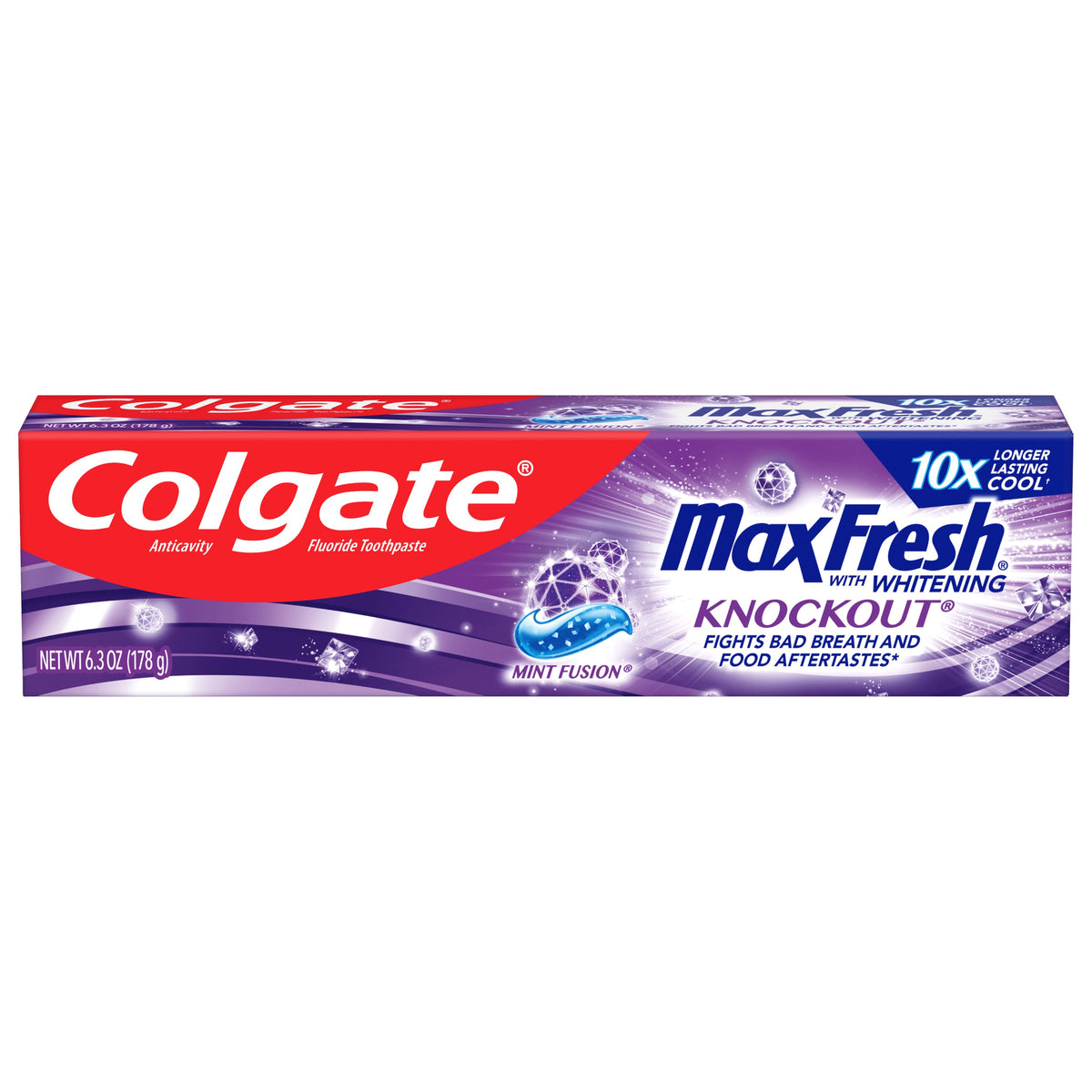 Colgate Toothpaste - Maxfresh Knockout Mint Fusion - 6.3 Oz