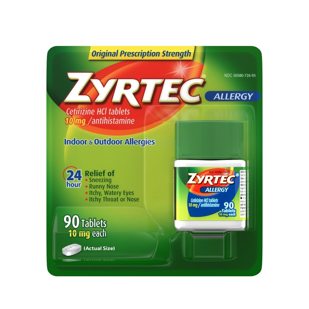 Zyrtec - 24 Hour Allergy Relief - 90 Tablets