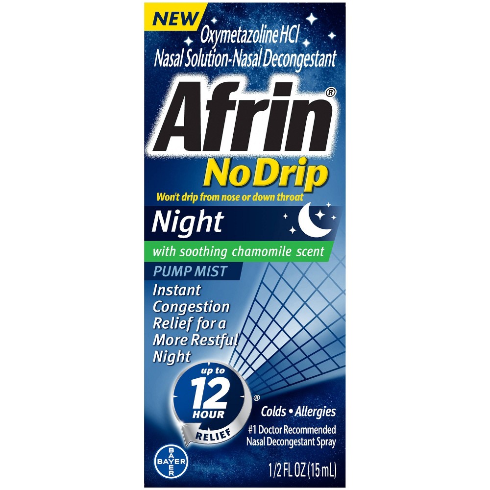 Afrin Nasal Spray - Night No Drip - 0.5 Oz
