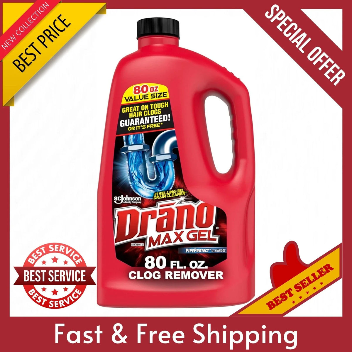 Drano - Max Gel Clog Remover - 80 Oz