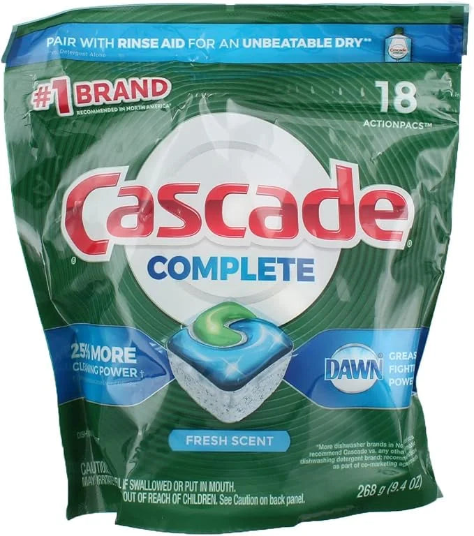 Cascade Pods - Complete Action Fresh Scent - 18 Ct