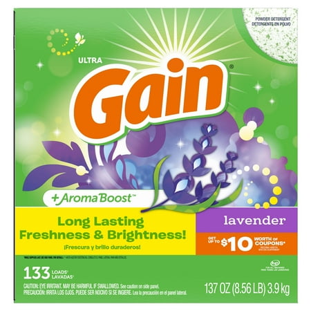 Gain Powder Detergent - Lavender - 137 oz