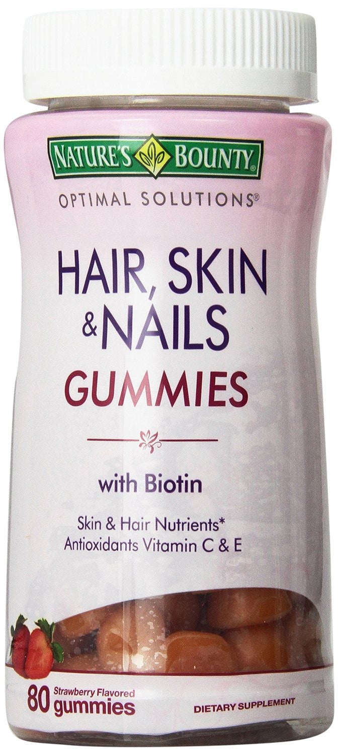 Natures Bounty - Hair - Skin & Nails Gummies - 80 Ct