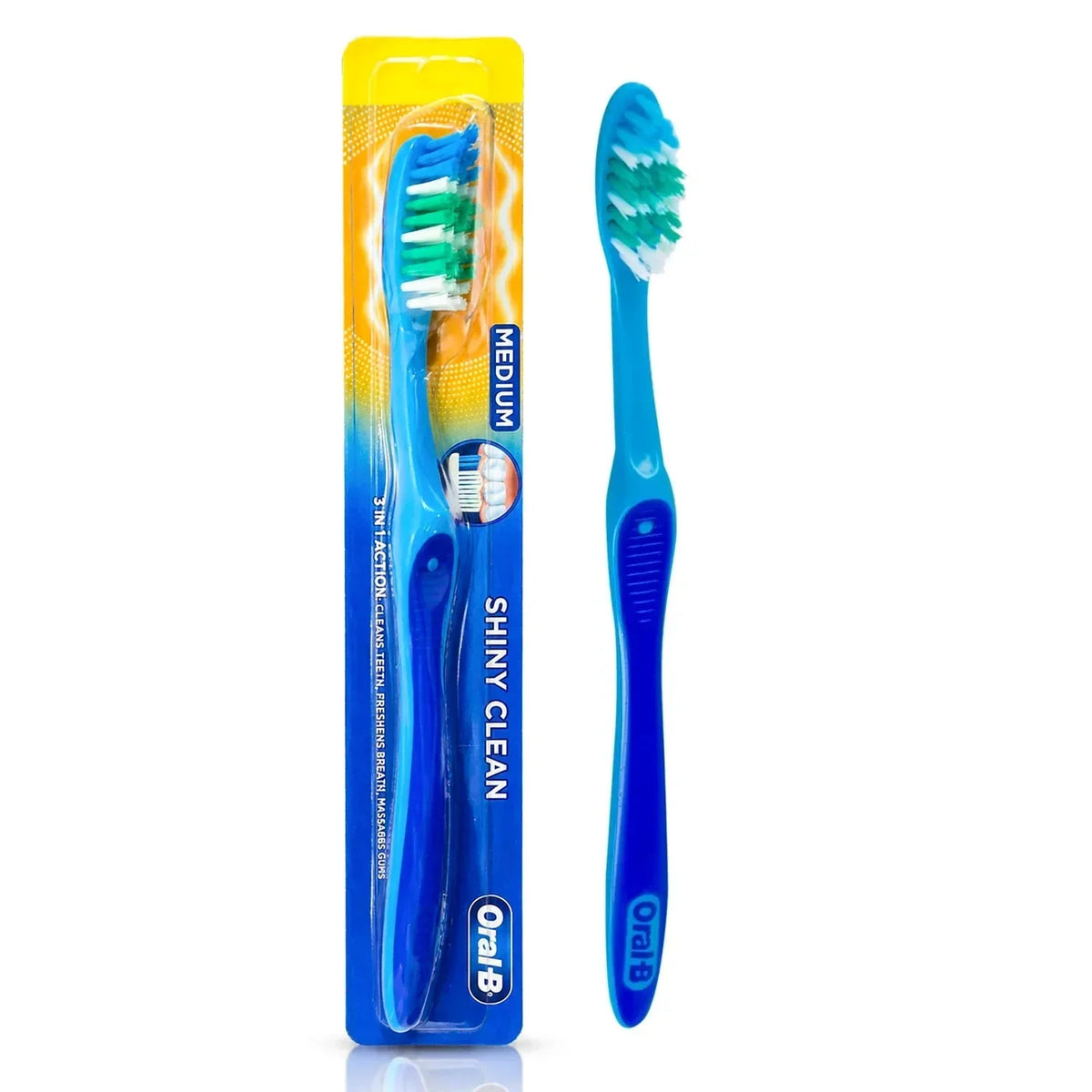 Oral-B Toothbrush - Medium Shiny Clean - 1 Ct