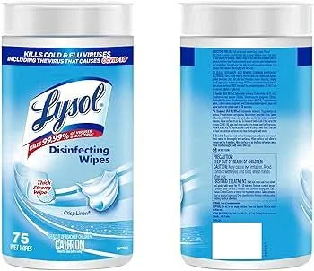 Lysol Disinfecting Wipes - Crisp Linen - 75 Ct