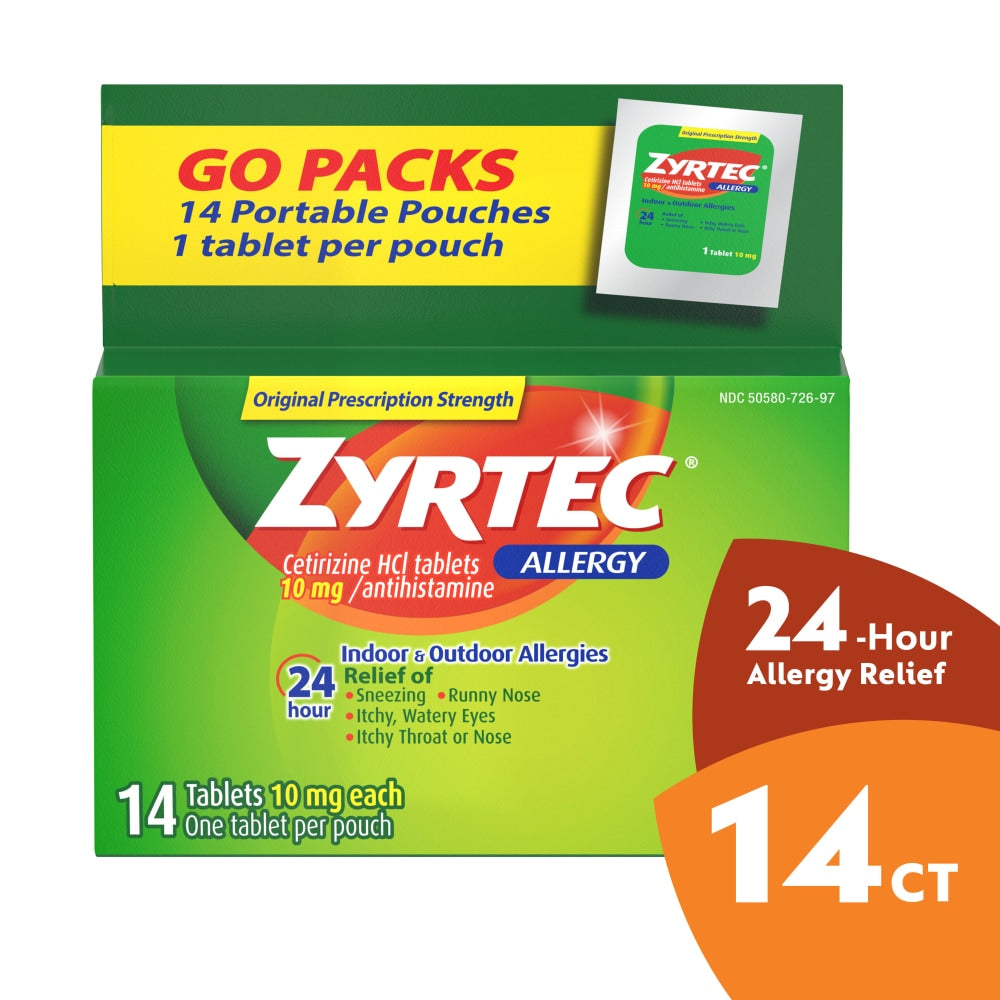 Zyrtec - 14 Tablets 6/4