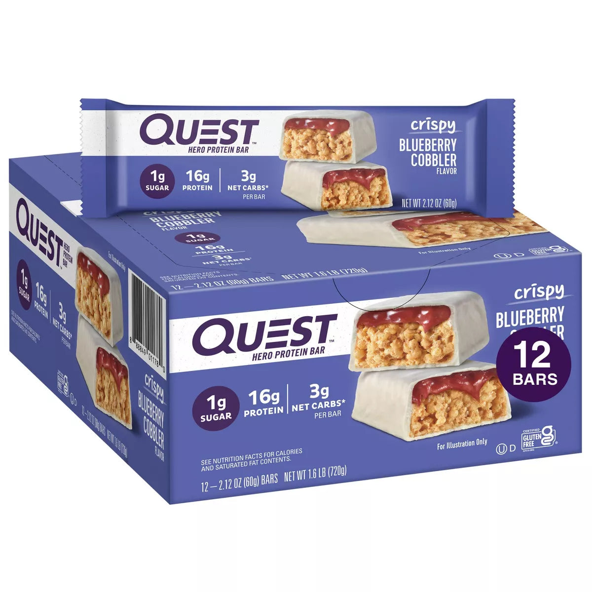 Quest - Hero Bars - Blueberry Cobbler - 12/12ct