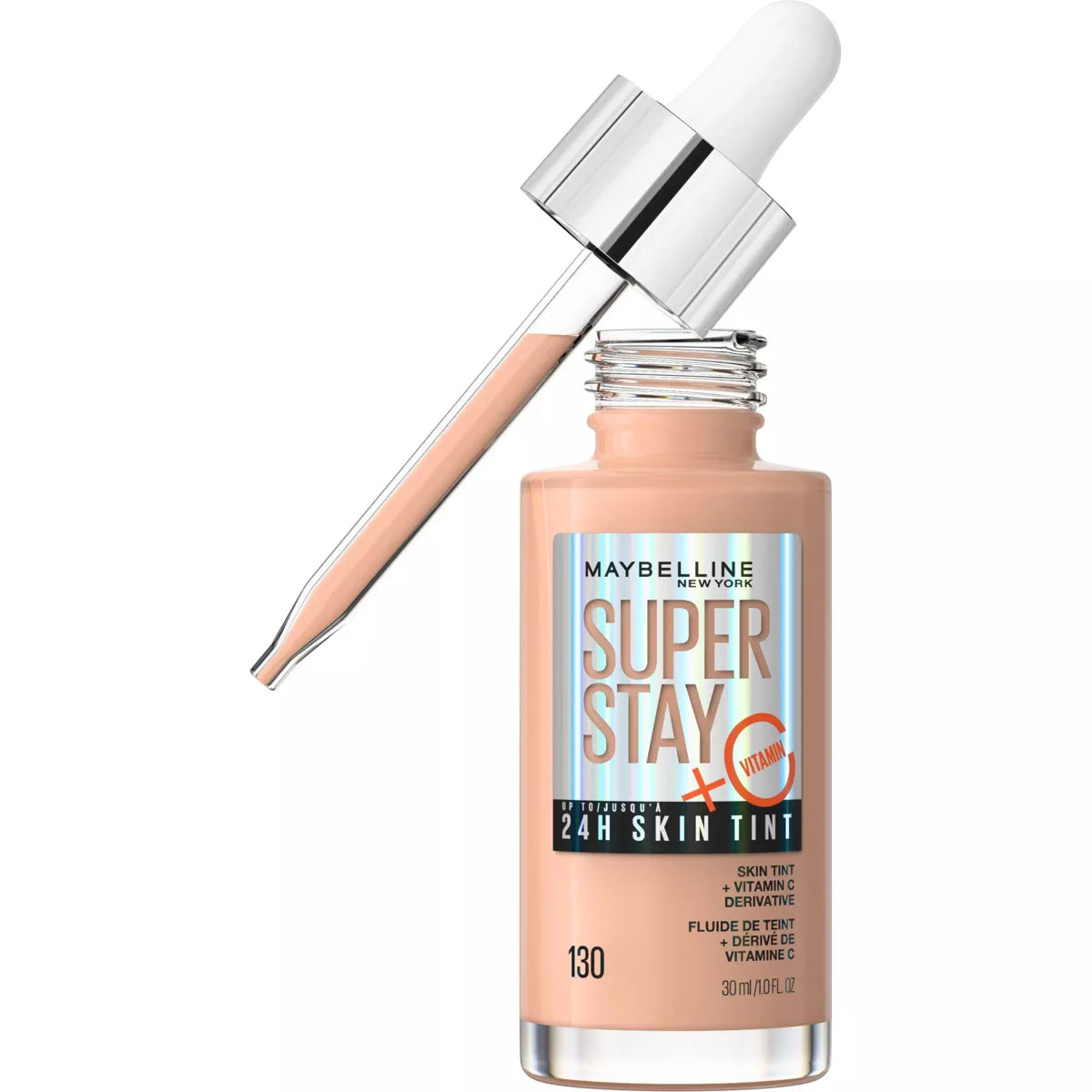 Maybelline Foundation - Super Stay 24HR Skin Tint Foundation with Vitamin C - 130 -1 fl oz