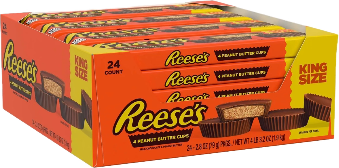 Reese’s (King Size) 4 peanut butter cup 24 count