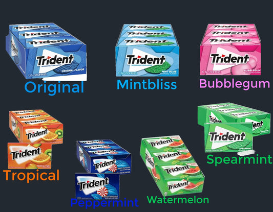 Trident 12 Count (8 Flavors)