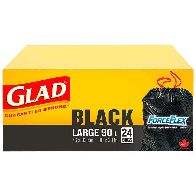 Glad - Black Bags - Large - 24 Ct