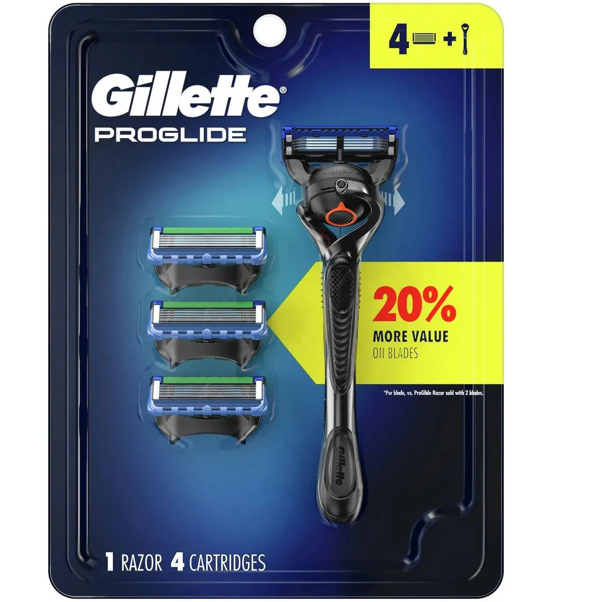 Gillette Razor Set - Proglide - 1 Handle & 4 Cartridges