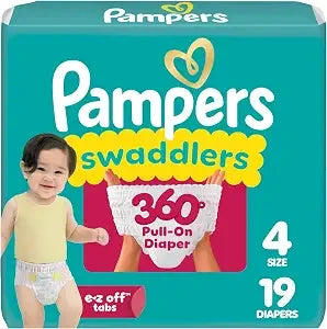 Pampers Diapers - Swaddlers - 360 Size 4 - 19 Ct