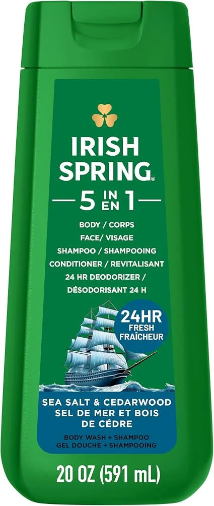 Irish Spring Body Wash - 5 in 1 - Sea Salt - 20 Floz