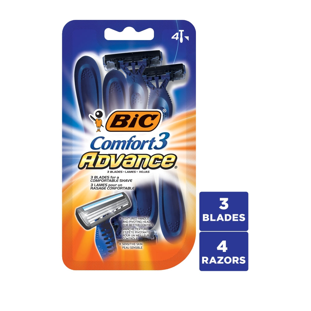 Bic Disposable Razors - Advance Comfort3 - 4 Ct