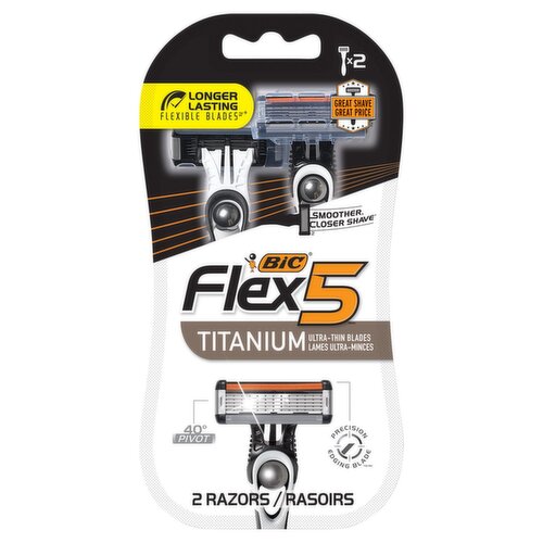 Bic Disposable Razors - Titanium Flex5 - 2 Ct