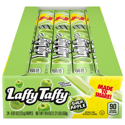 Laffy Taffy Ropes Sour Apple 24 Count