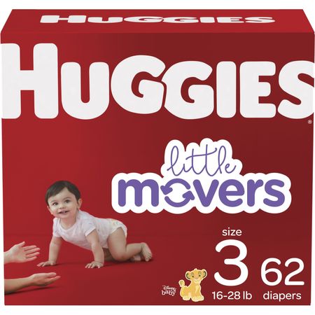 Huggies Diapers - Little Movers - Size 3 - 62 Ct