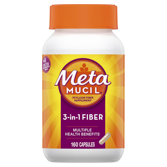 Metamucil - 3In1 Daily Fiber - 160 Capsules
