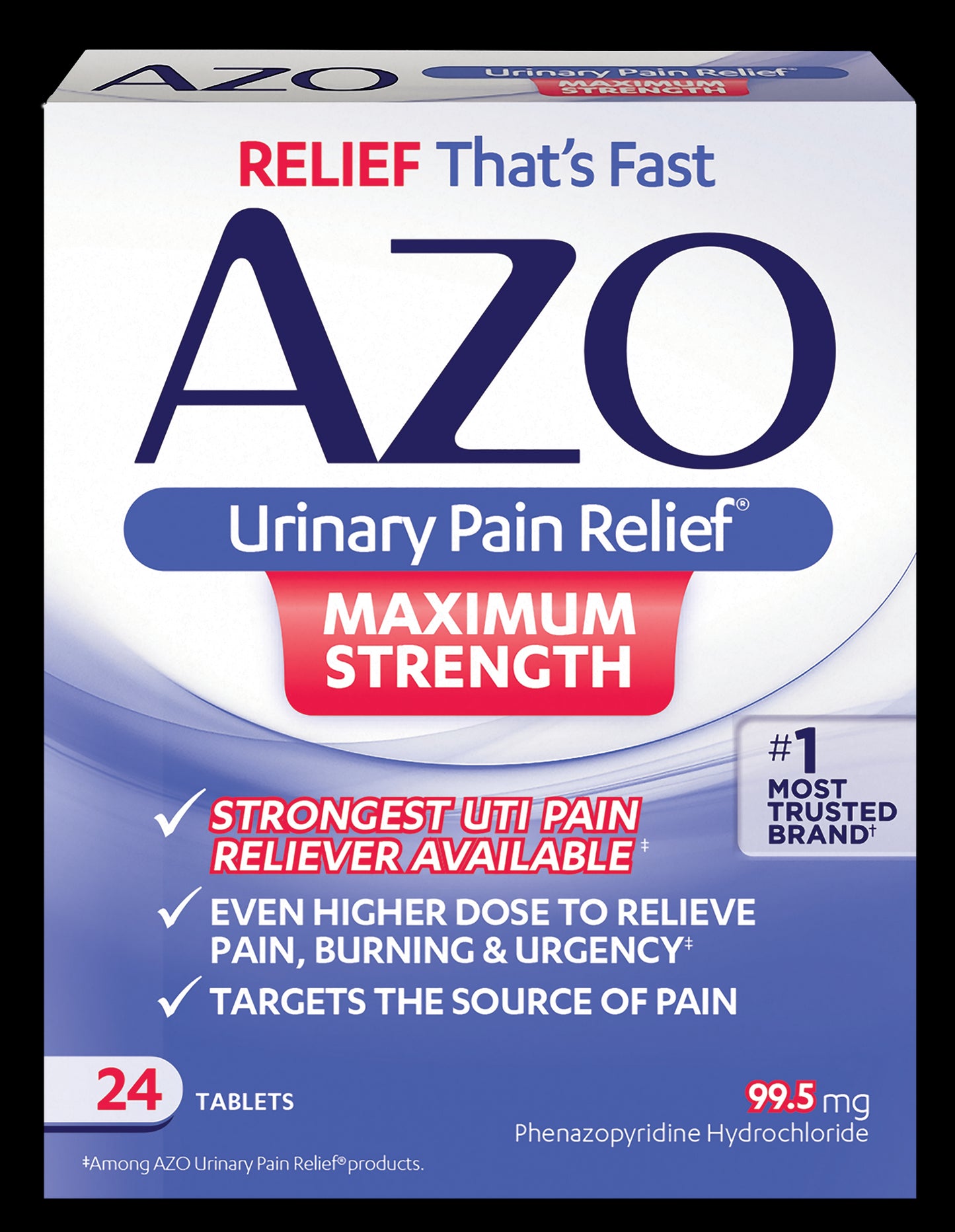 Azo - Tablets - Fast Relief For Urinary Pain - 24 Ct