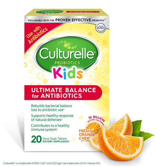 Culturelle - Probiotic - Kids Ultimate Balance - Orange Flavor - 20 Chewable Tablets