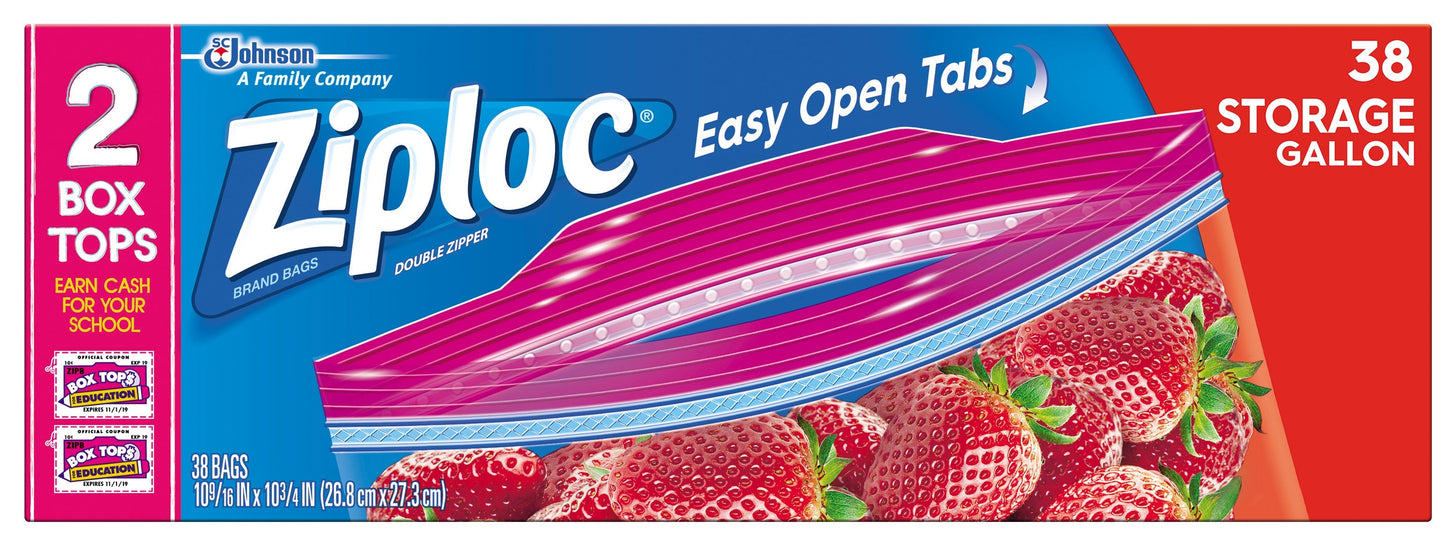 Ziploc - Galon Strge Bags 9/38Ct