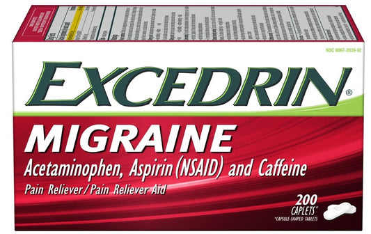 Excedrin - Pain Reliever - Migraine - 200 Coated Caplets