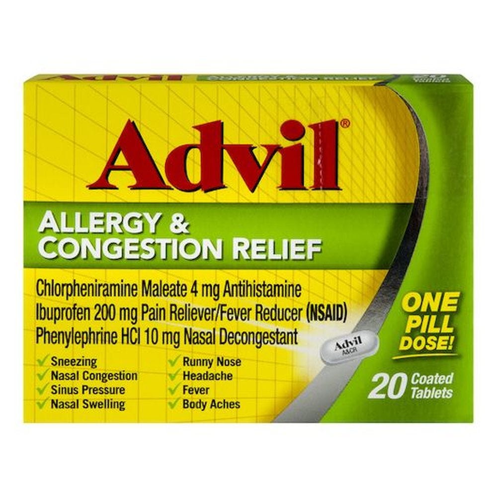 Advil - Allergy & Congestion Relief 20 Ct Tablets