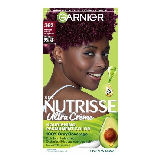 Garnier Hair Color - Nutrisse Hair Color - Darkest Berry Burgundy 362