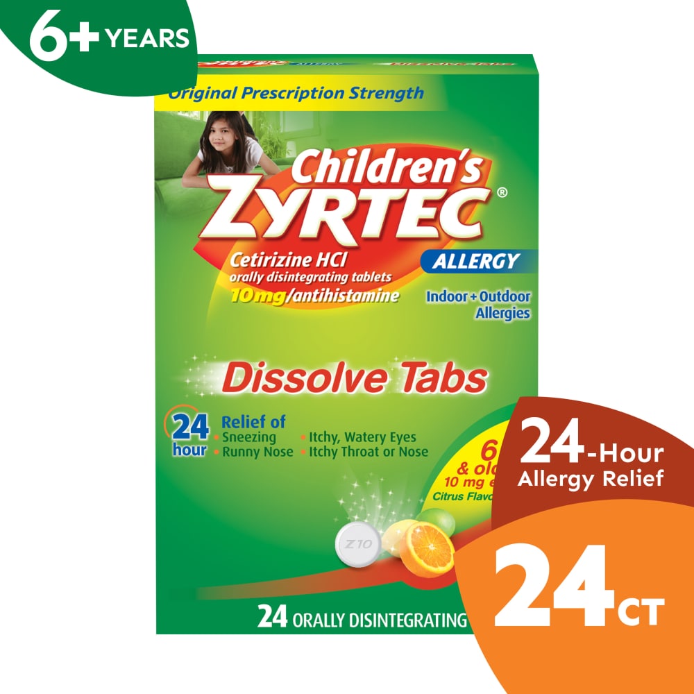 Zyrtec - 6Yrs 24H 24 Dissolve Tabs New Form