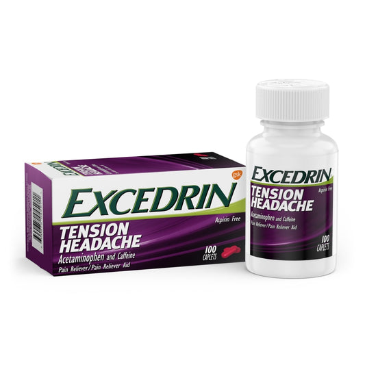 Excedrin - Pain Reliever - Tension Headach - 100 Caplets