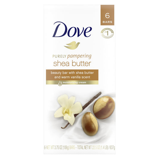 Dove Beauty Bar - Shea Butter - 3.75 Oz - 6 Bar