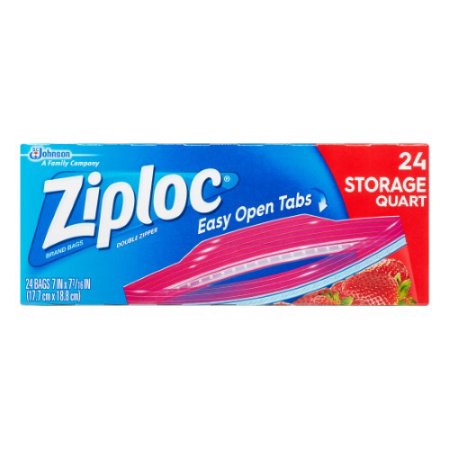 Ziploc - Food Storage Qt 24 Ct 12Pk