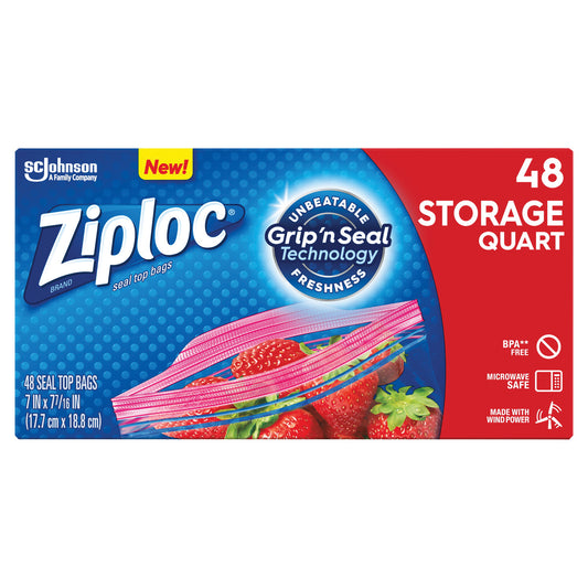 Ziploc - Food Storage Qt 9/48Ct