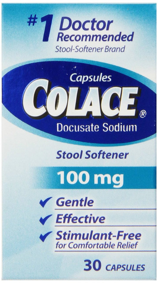 Colace - Regular Strength 100 Mg - 30 Capsules