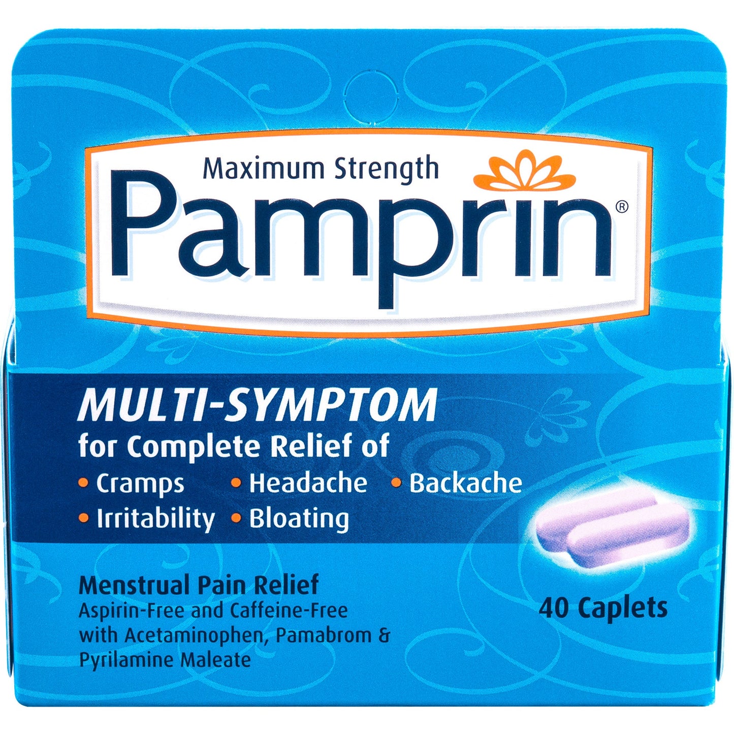 Pamprin - Maximum Strength Multi-Symptom Menstrual Relief Caplets - 40Ct