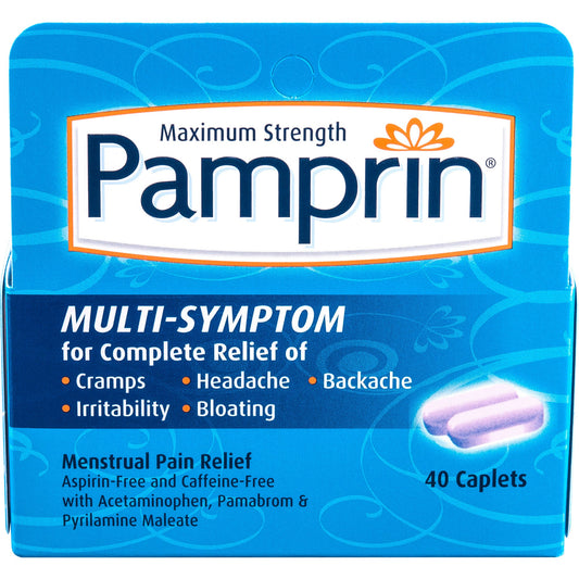 Pamprin - Maximum Strength Multi-Symptom Menstrual Relief Caplets - 40Ct