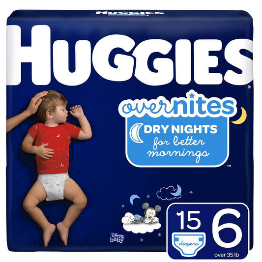 Huggies Diapers - Overnites - Size 6 - 15 Ct