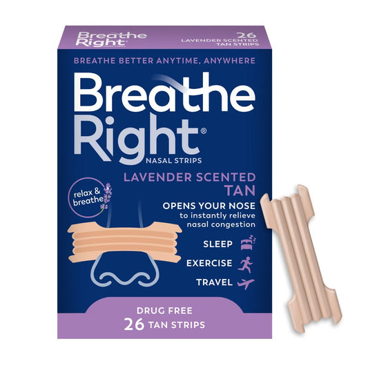 Breathe Right Strips - Lavender Scented - Tan - 26 Strips