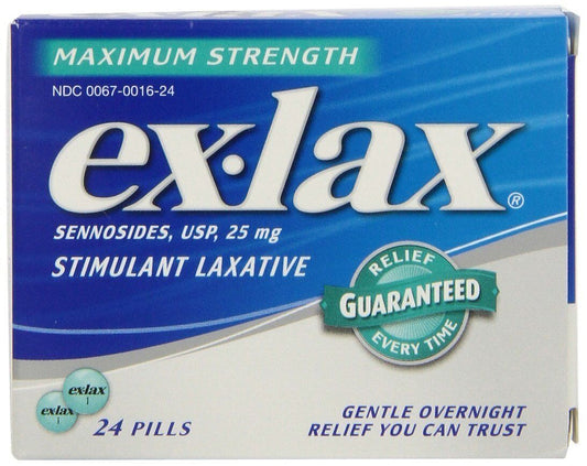 Ex-Lax Laxative - Max Strength - 24 Tablets