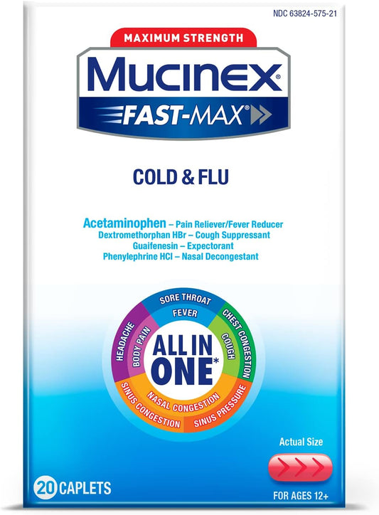 Mucinex - Fast Max Caplets - Cold & Flu - 10 Ct