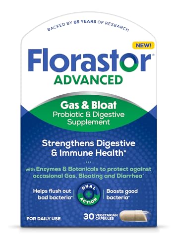 Florastor - Advanced Gas And Bloat Probiotic - 30 Capsules..