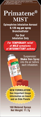 Primatene Mist - Epinephrine Inhalation Aerosol - 11.7 G