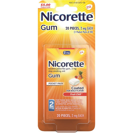 Nicorette - 2 Mg / 20 Pieces Fruit Chill